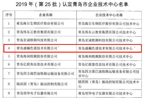 青島市企業(yè)技術(shù)中心名單公布，盛瀚榜上有名！